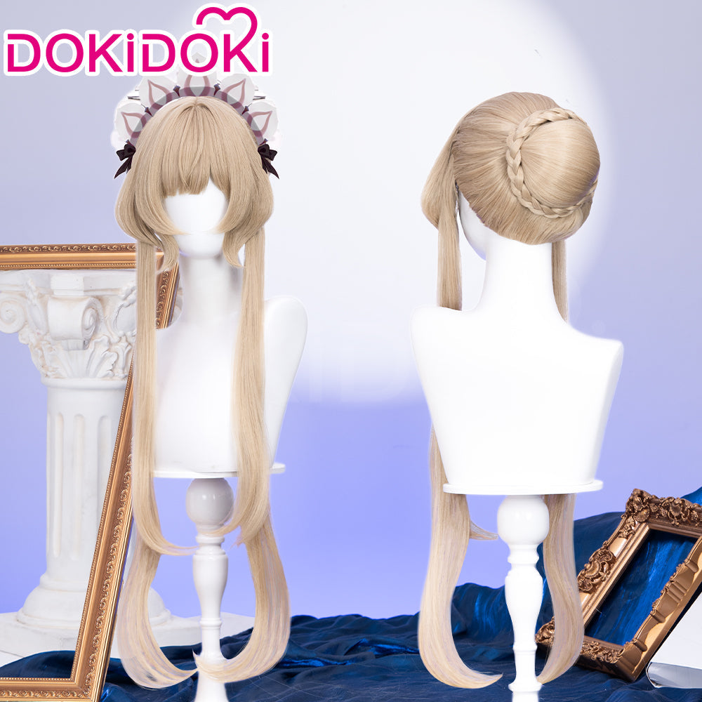 【US LOCAL SHIPPING 】DokiDoki Game Genshin Impact Cosplay Sandrone Wig Long Straight Brown Hair Marionette Song of the Welkin Moon