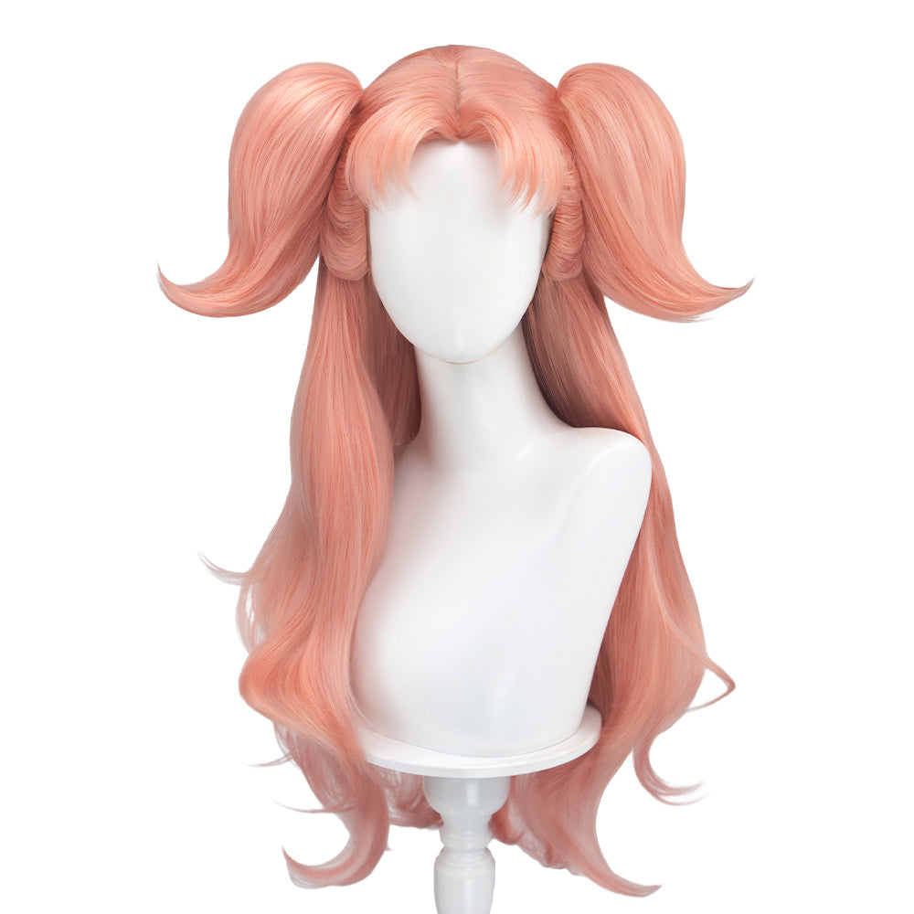 【Ready For Ship】DokiDoki Manga Anime Witch Hat Atelier Cosplay Tetia Cosplay Wig Long Curly Pink Hair Gradient