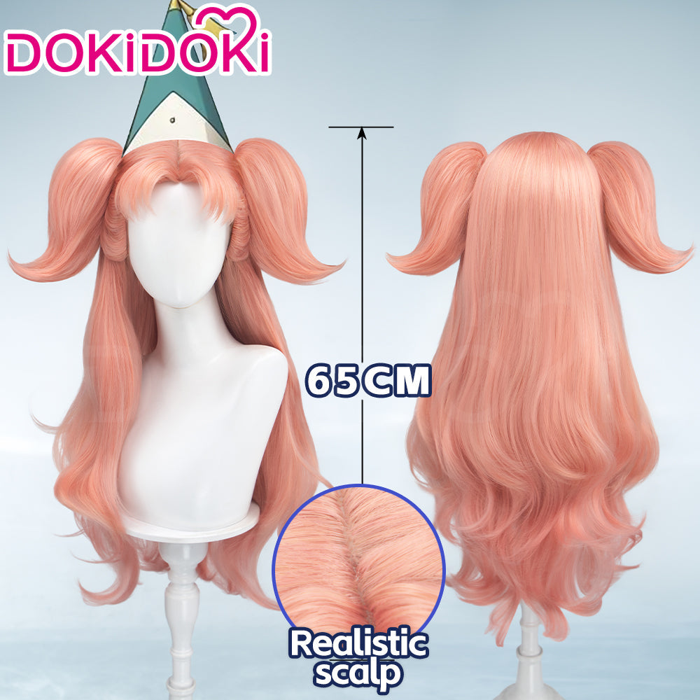 【Ready For Ship】DokiDoki Manga Anime Witch Hat Atelier Cosplay Tetia Cosplay Wig Long Curly Pink Hair Gradient
