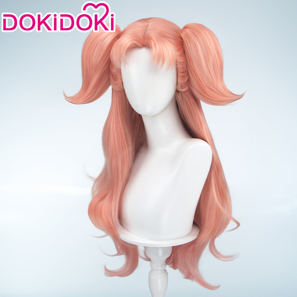 【Ready For Ship】DokiDoki Manga Anime Witch Hat Atelier Cosplay Tetia Cosplay Wig Long Curly Pink Hair Gradient