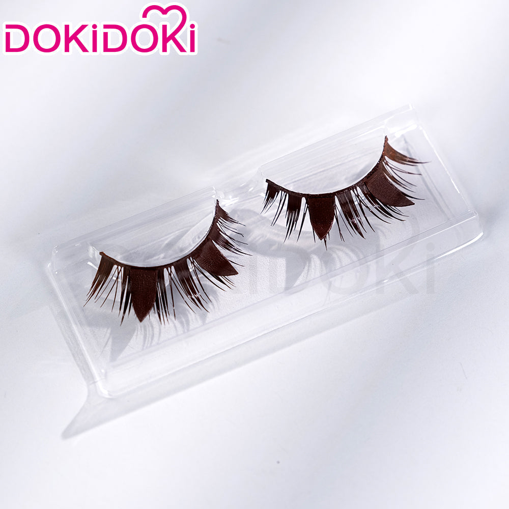 【Wig Ready For Ship】DokiDoki Game Genshin Impact Cosplay Varesa Wig / Horn / Eyelashes Long Pink Green Highlights Hair Removable Ahoge