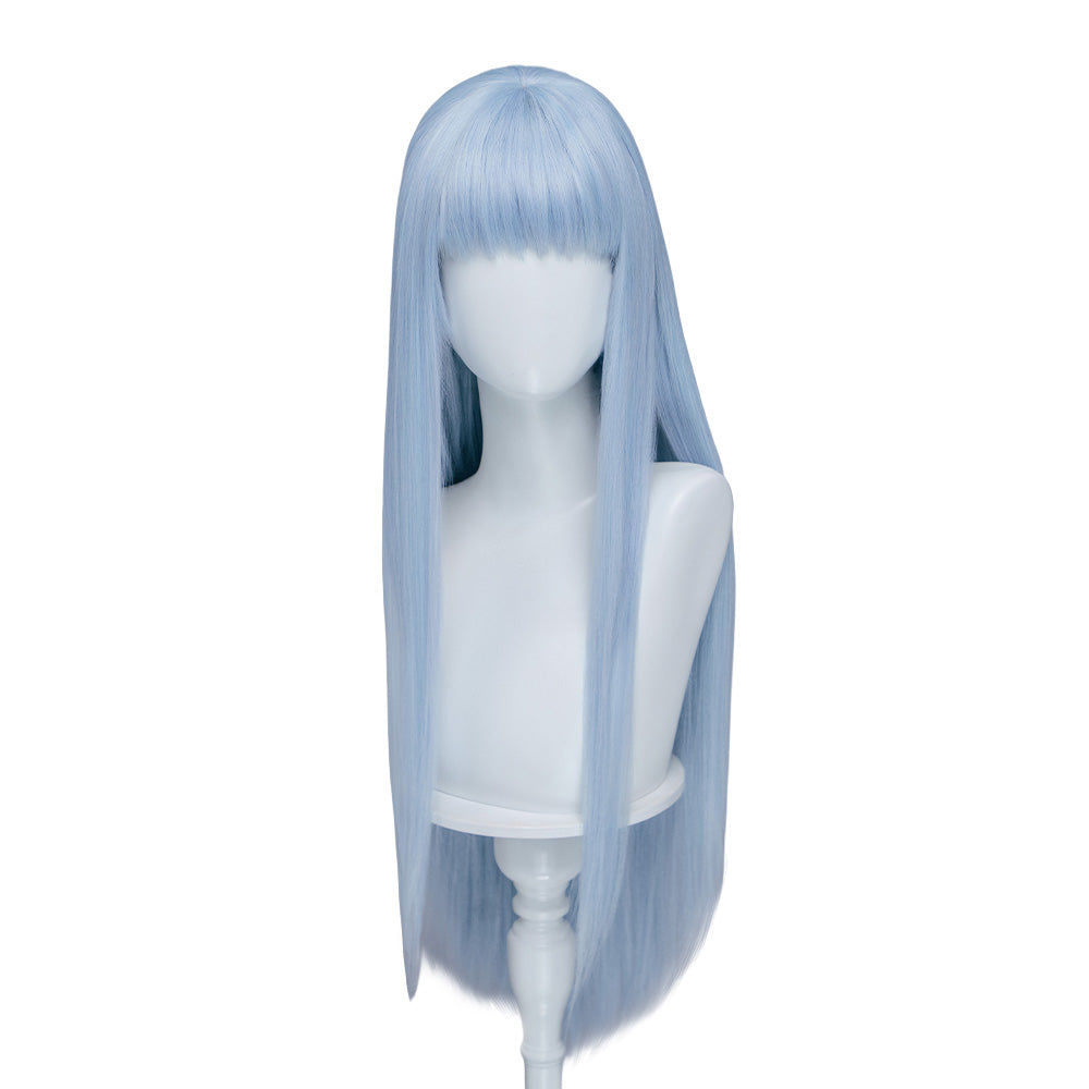 【Manga Ver Ready For Ship】DokiDoki Manga Anime Witch Hat Atelier Cosplay Richeh Wig Long Straight Blue Hair