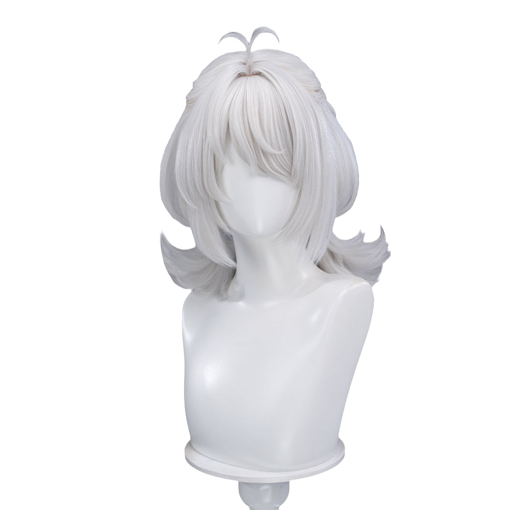 DokiDoki Game Zenless Zone Zero Cosplay Dracaene Sunbringer Wig Short Curly Silver Hair ZZZ