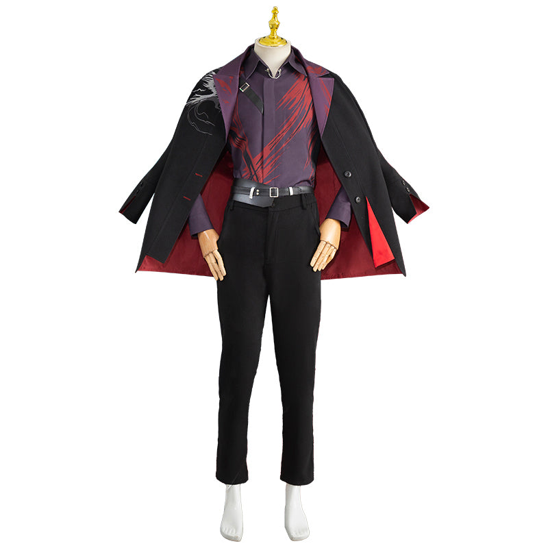 【S Ready For Ship】DokiDoki-R Game Love and Deepspace Cosplay Sylus Costume Black Suit Relentless Conqueror