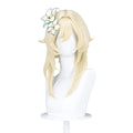 【Ready For Ship】DokiDoki Game Genshin Impact Cosplay Traveler Lumine Wig / Head Accessory Long Blonde Hair Ying As Heaven and Earth Are Made Anew