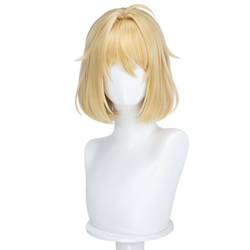 DokiDoki Game Genshin Impact Cosplay Belyi Tsar Wig Short Blonde Hair Cryo Archon Snezhnaya