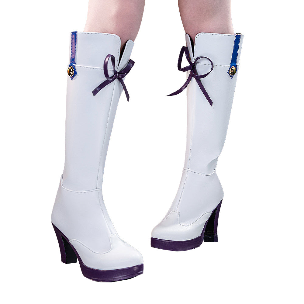 DokiDoki Game Cosplay Shoes Boots White Purple