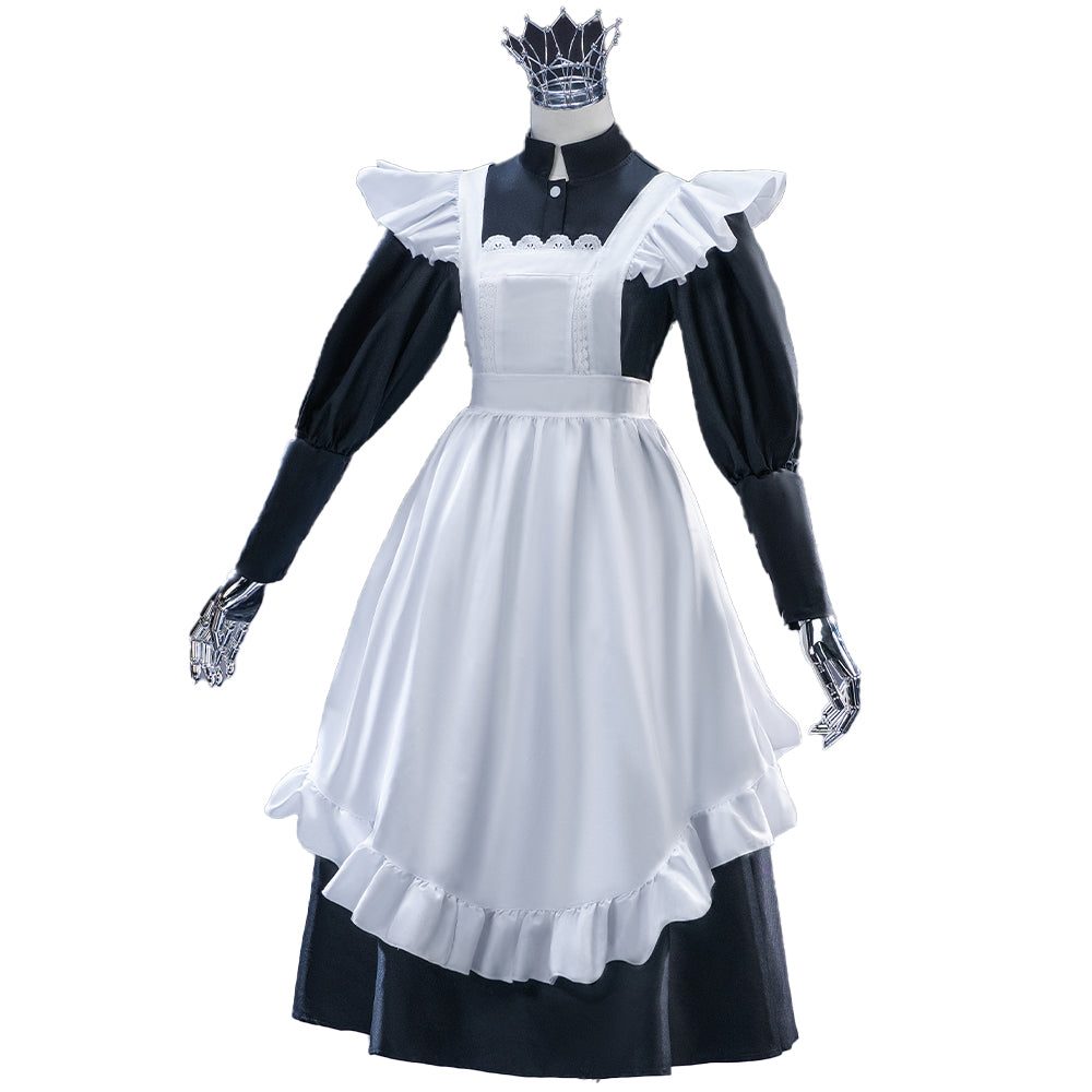 【In Stock】【Size S-5XL】DokiDoki-N Cosplay Costume Black White Long Maid Dress