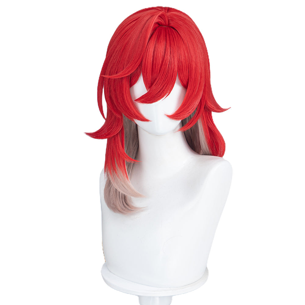 DokiDoki Game Honkai: Star Rail Cosplay Himeko · Nova Wig Long Curly Red Black Gradient Hair Young version Wig Short Curly Red Brown Gradient Hair Murata Himeko