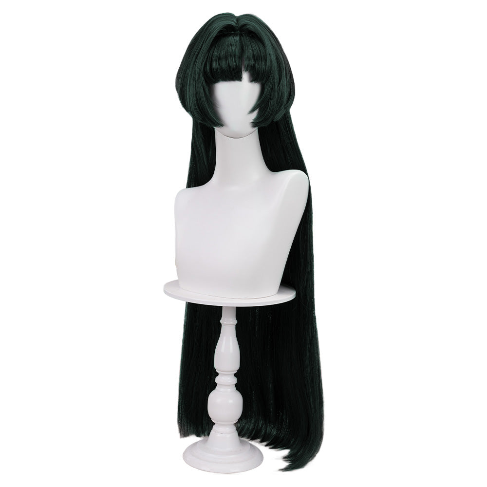 【Ready For Ship】DokiDoki Game Zenless Zone Zero Cosplay Astra Yao Wig / Earrings / Ear Clips Long Straight Black / Green Hair ZZZ Yao Jiayin