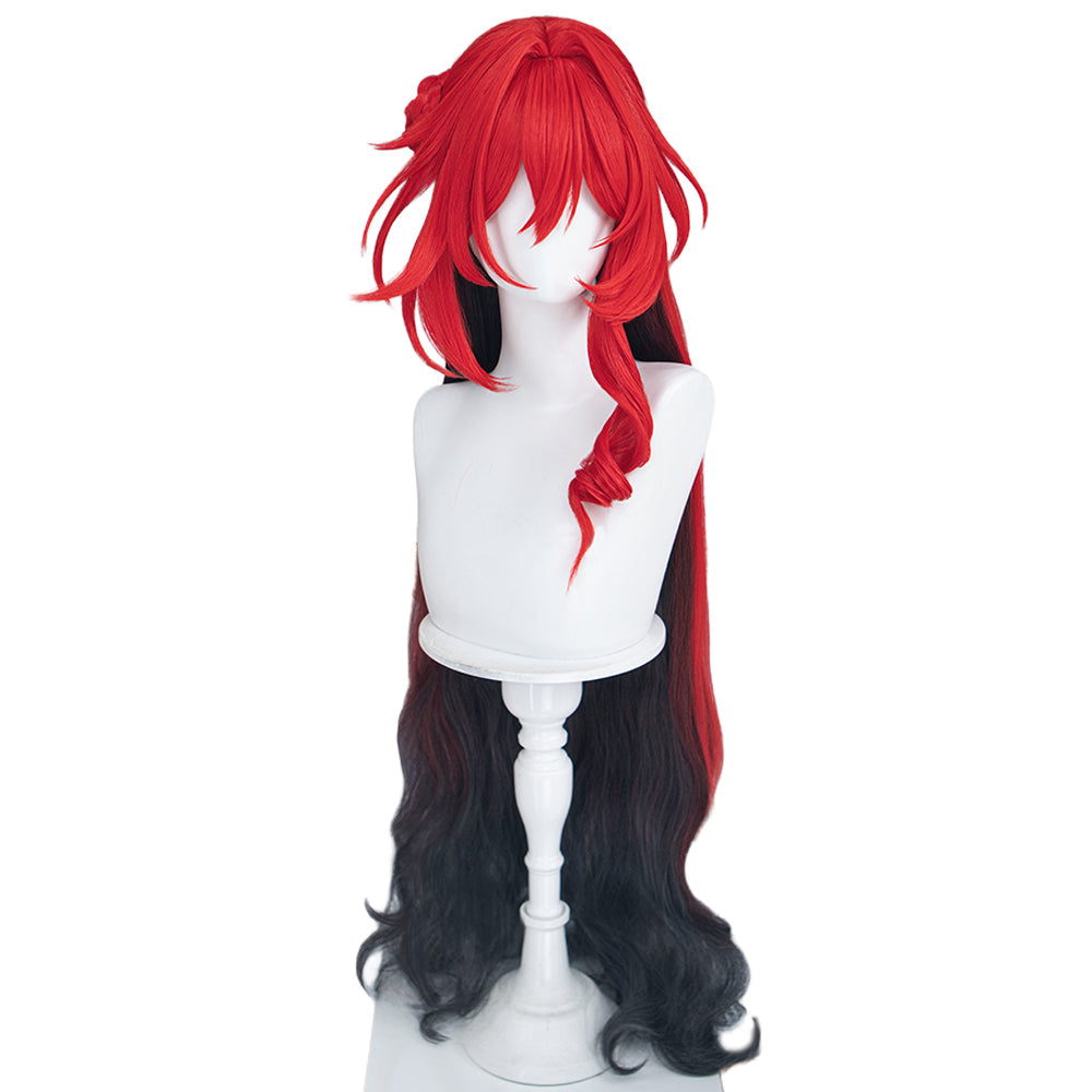 DokiDoki Game Honkai: Star Rail Cosplay Himeko · Nova Wig Long Curly Red Black Gradient Hair Young version Wig Short Curly Red Brown Gradient Hair Murata Himeko