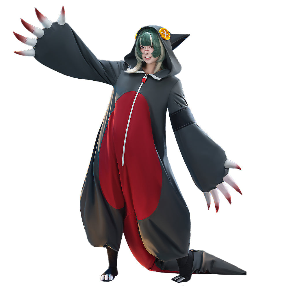 【US/EU LOCAL SHIPPING】【Size S-3XL】DokiDoki-R Anime GACHIAKUTA Cosplay Guita Costume Cute Pajamas With Shoes Fleece / Trench Coat Fabric Version
