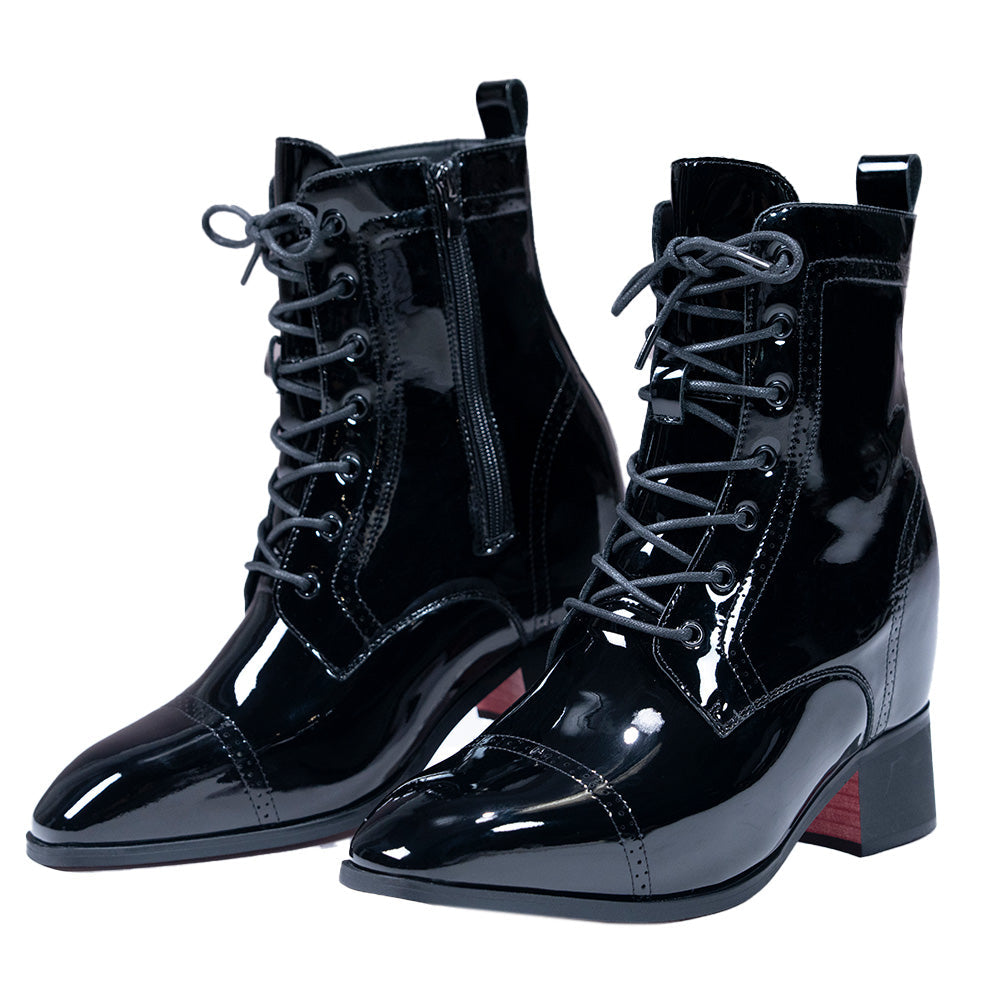 【13.5CM】DokiDoki Height Increasing Shoes / Elevator Shoes Red Sole Bottom Leather Shoes
