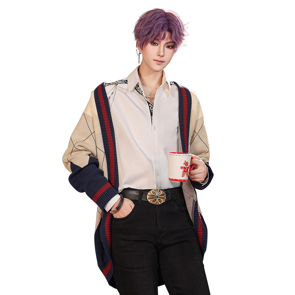 【US/EU LOCAL SHIPPING 】DokiDoki-SR Game Love and Deepspace Cosplay Rafayel Costume Sweater Asymmetrical Romance Casual Wear