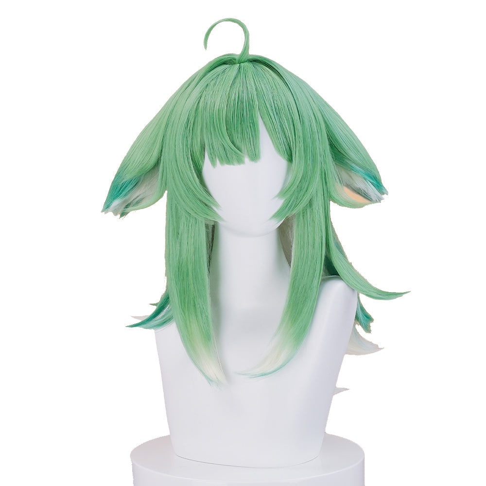 【Ready For Ship】DokiDoki Game Honkai: Star Rail Cosplay Huo Huo Wig Long Straight Green Gradient Hair Huohuo