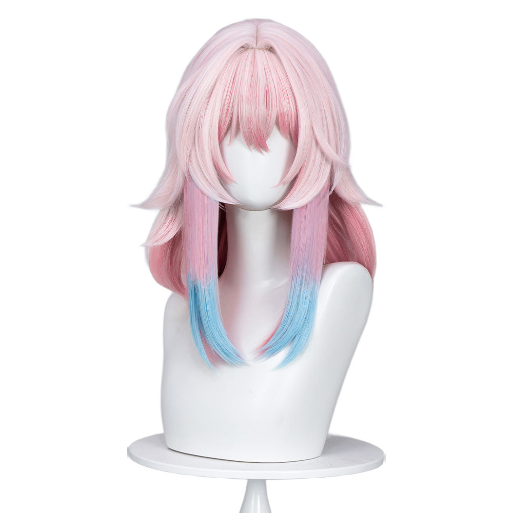【Partially Ready For Ship】DokiDoki Game Honkai: Star Rail Cosplay March 7th  Wig / Earclip Short Pink Nascent Spring