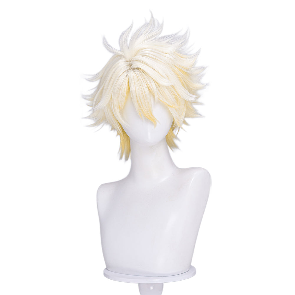 【Partially Ready For Ship】DokiDoki Game Honkai: Star Rail Cosplay Phainon Wig / Weft / Tattoo /  Ear Clips Short Straight Silver Hair Darkening