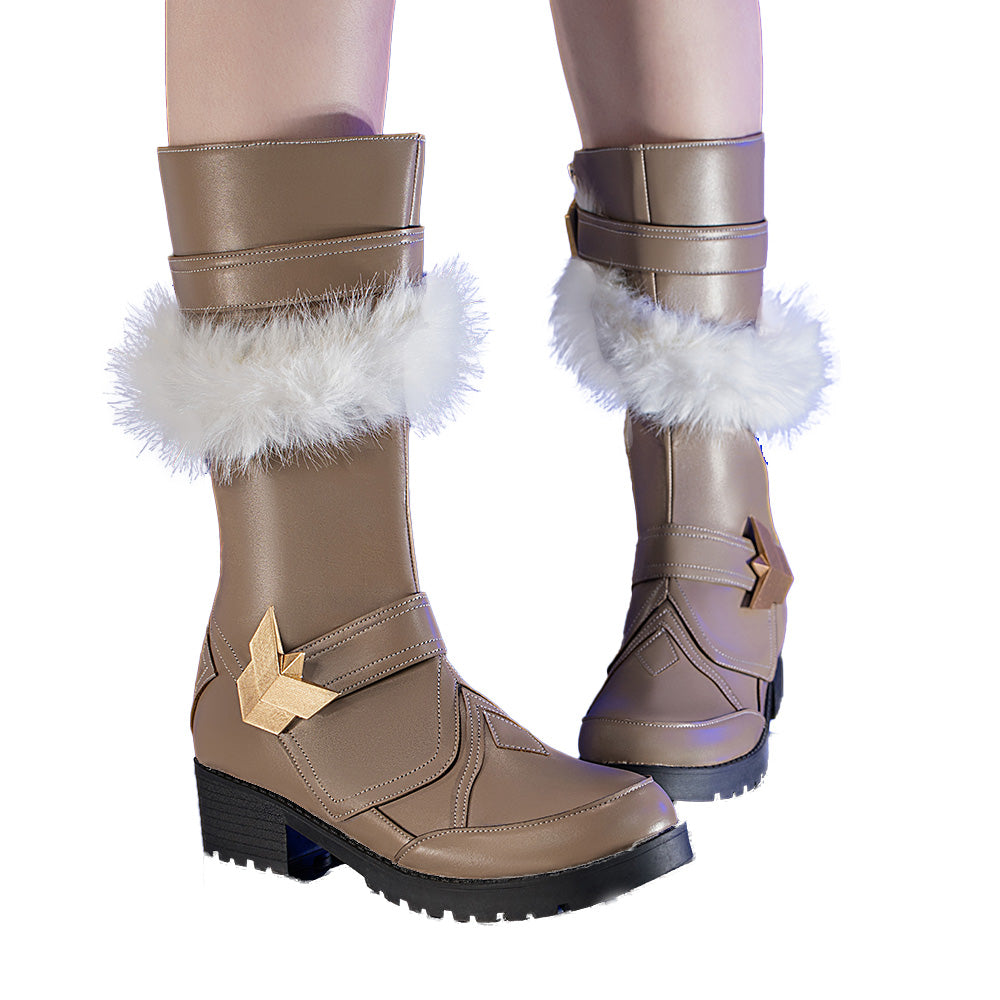 DokiDoki Game Genshin Impact Cosplay Alyosha Shoes Snezhnaya Sudden Snow