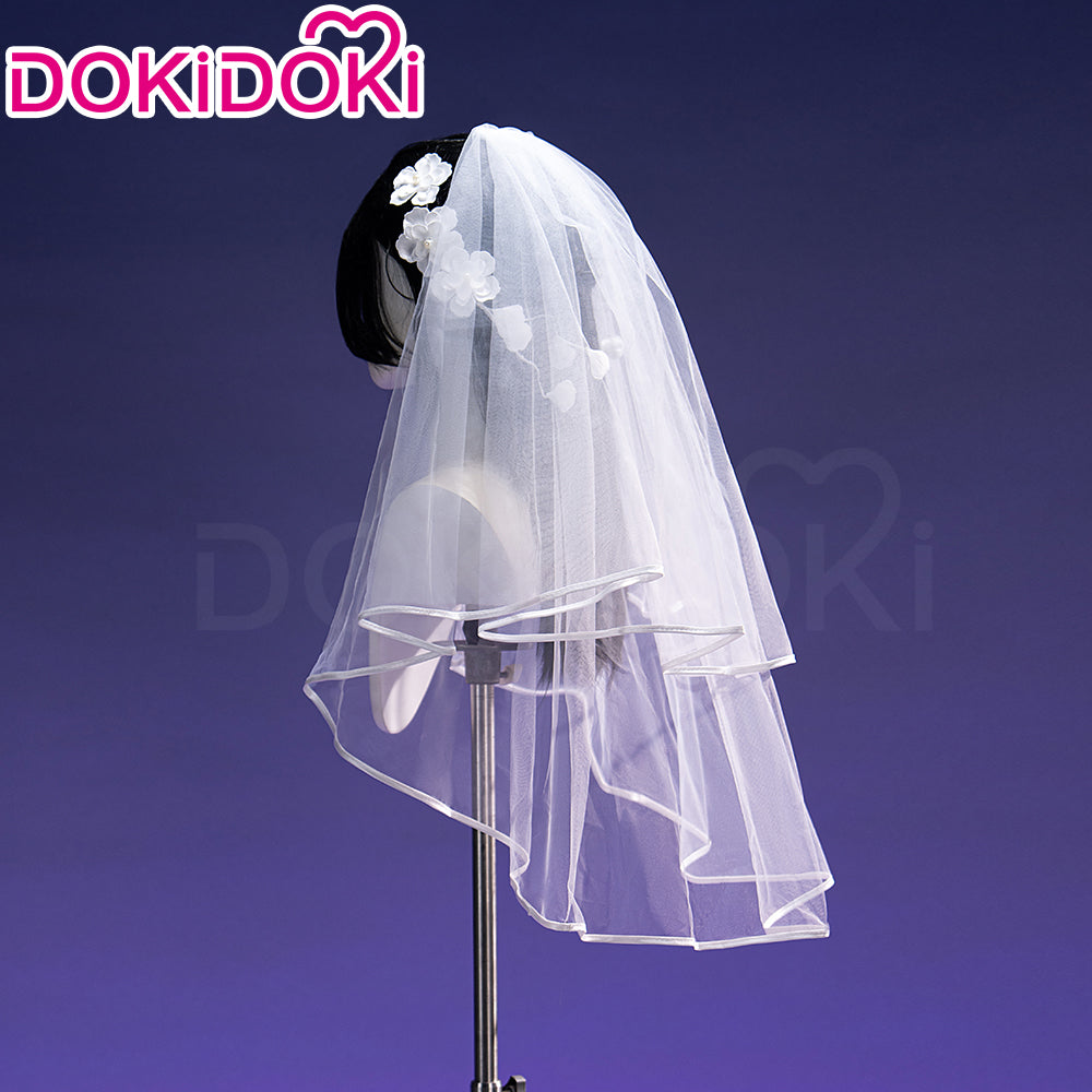 【Partially Ready For Ship】DokiDoki Game Love And Deepspace Cosplay Protagonist MC Wedding Wig / Veil / Headwear Xavier / Sylus / Zayne / Rafayel / Caleb  Black Hair Buns