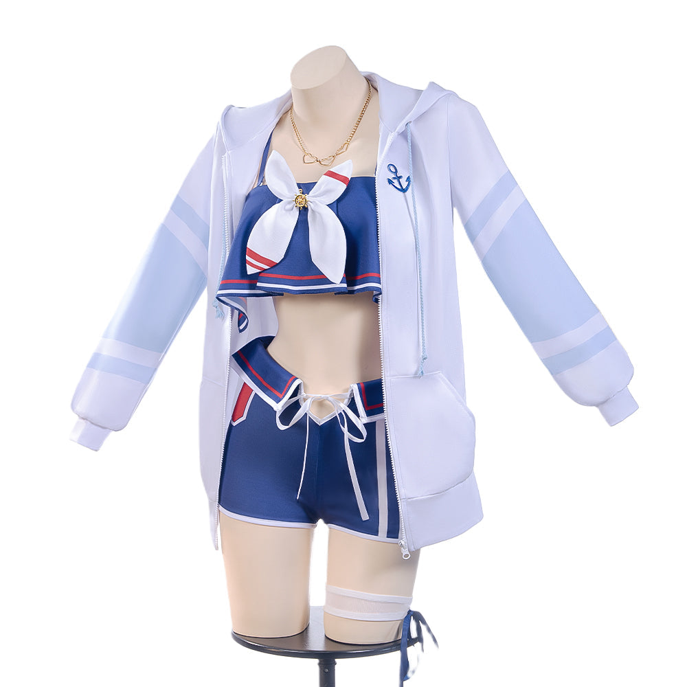 【Size S-2XL】DokiDoki-R Anime Game Cosplay Costume Summer Outfit Cute