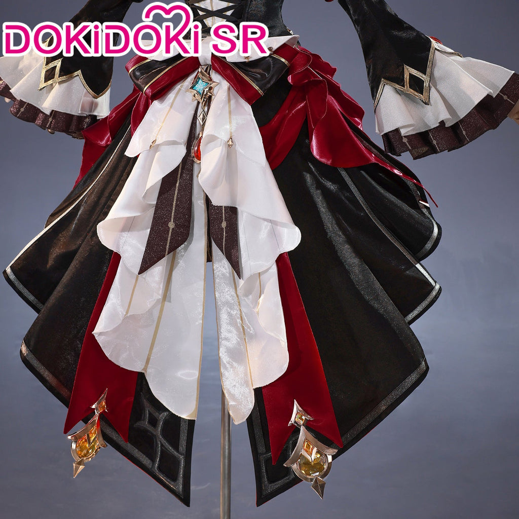 【Size S-3XL】DokiDoki-SR Game Genshin Impact Cosplay Sandrone Costume Marionette Gacha Banner Image Halloween