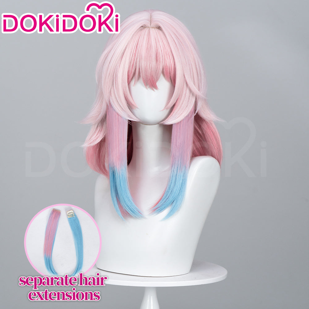 【Partially Ready For Ship】DokiDoki Game Honkai: Star Rail Cosplay March 7th  Wig / Earclip Short Pink Nascent Spring