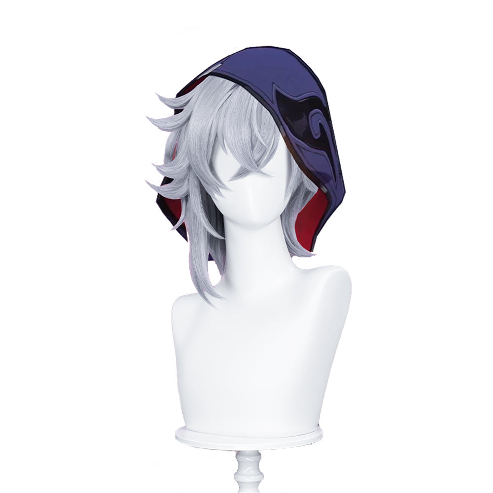 【Ready For Ship】DokiDoki Game Honkai: Star Rail Cosplay Moze Wig Short Straight Grey Hair