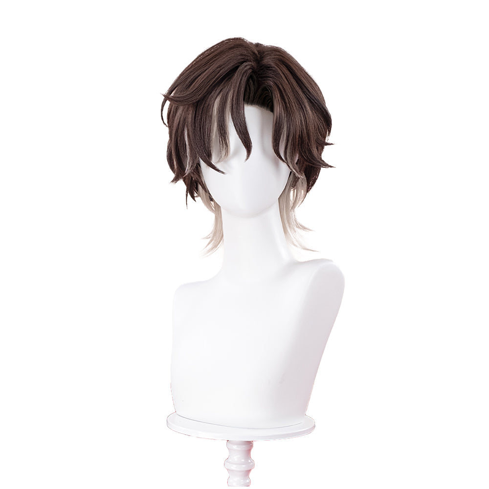 【Ready For Ship】DokiDoki Game Honkai: Star Rail Cosplay Mr. Reca Wig Short Curly Brown Hair