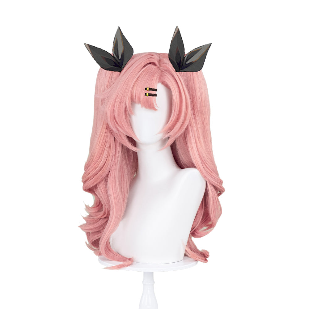 【Ready For Ship】DokiDoki Game Zenless Zone Zero Cosplay Nicole Demara Women Curly Pink Lone Cosplay Wig / Earring