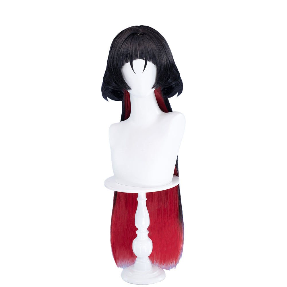 【Ready For Ship】DokiDoki Game Zenless Zone Zero Cosplay Jane Doe Wig / Nails /Weft Long Black Red Hair ZZZ