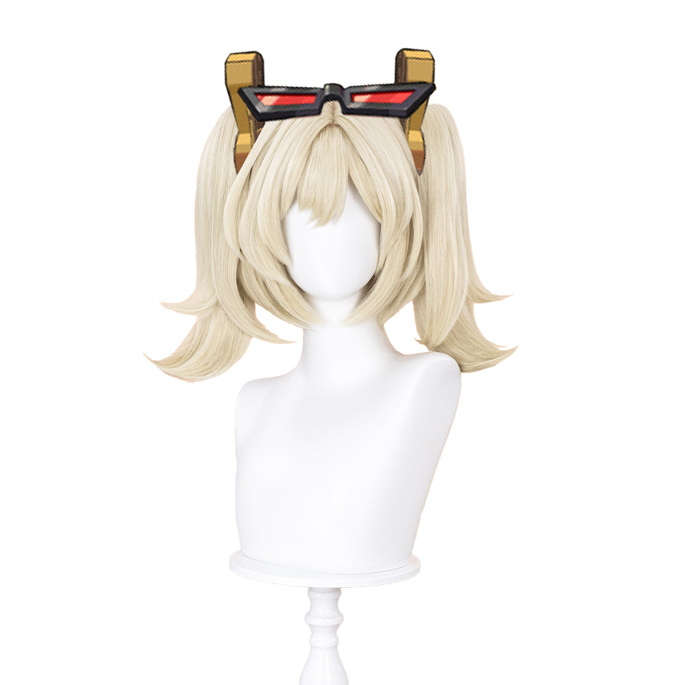 【Ready For Ship】DokiDoki Game Zenless Zone Zero Cosplay Burnice Whita Wig Short Straight Light Yellow Hair ZZZ
