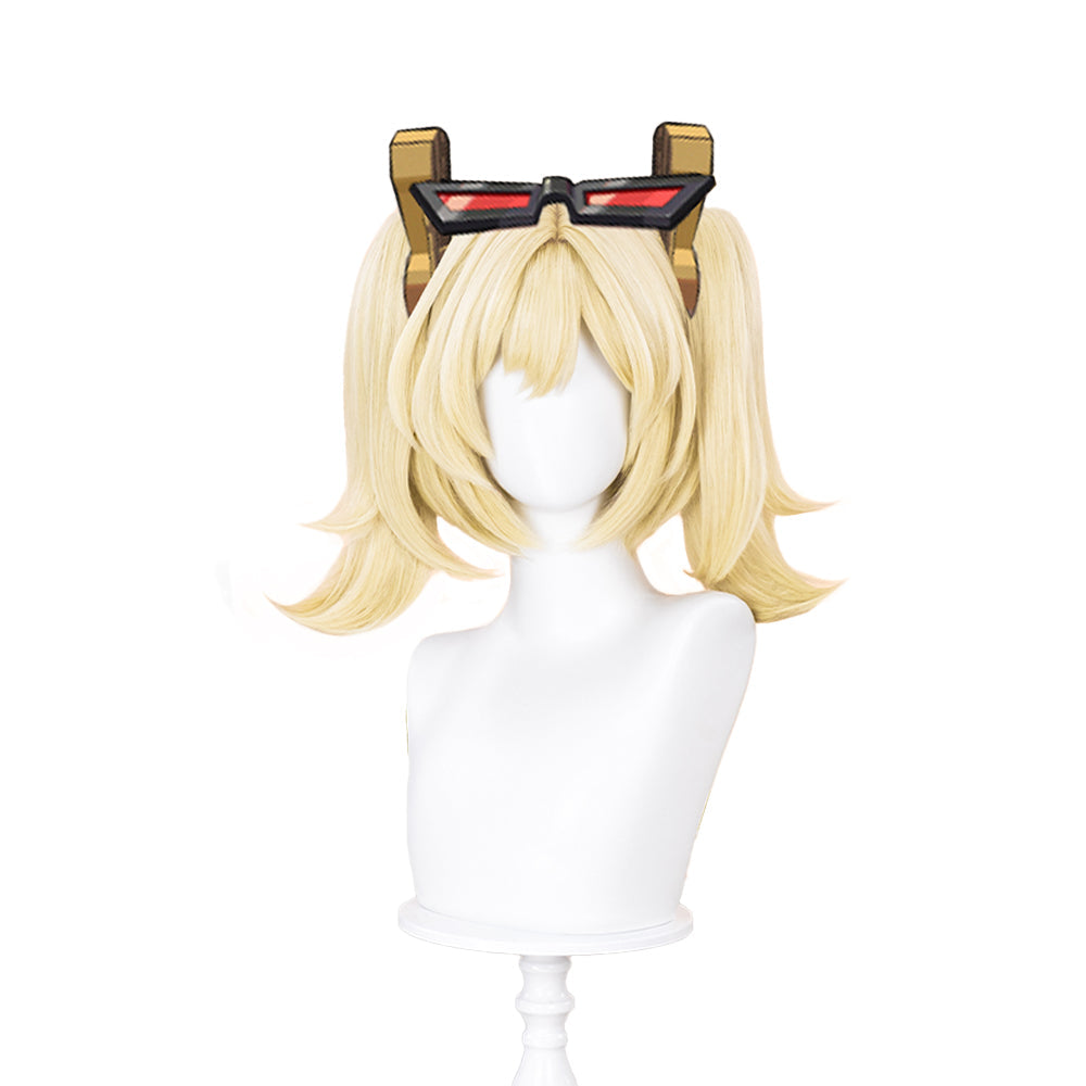 【Ready For Ship】DokiDoki Game Zenless Zone Zero Cosplay Burnice Whita Wig Short Straight Light Yellow Hair ZZZ