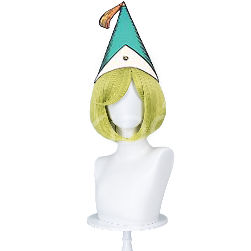 【Ready For Ship】DokiDoki Anime Witch Hat Atelier Cosplay Coco Cosplay Wig Short Straight Green