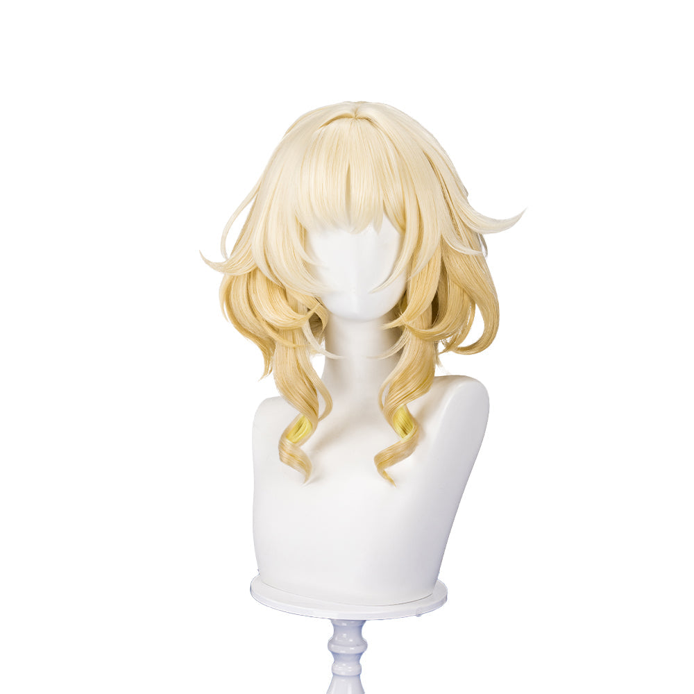 【US/EU LOCAL SHIPPING 】 DokiDoki Game Honkai: Star Rail Cosplay Aglaea Wig Short Golden Trichiasis Hair