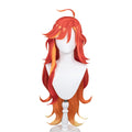 【Ready For Ship】DokiDoki Game Genshin Impact Cosplay Pyro Archon Mavuika Wig / Light Strips/ Wefts / Earclip / Glasses Natlan Long Curly Orange