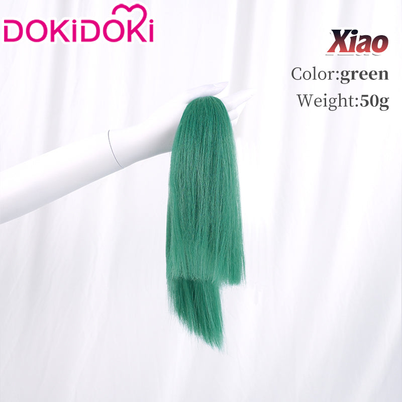 【Ready For Ship】DokiDoki Game Genshin Impact Cosplay Xiao Wig Short Green Wig/ Wefts