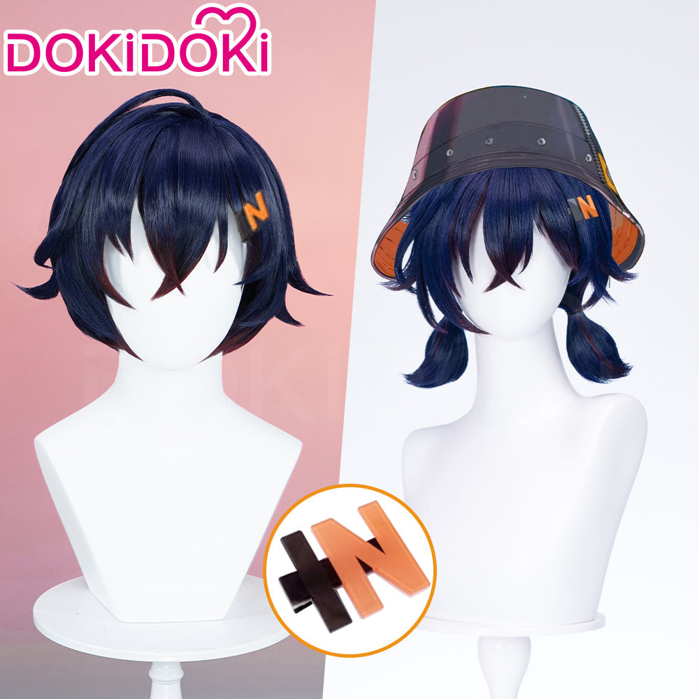 【Partially Ready For Ship】DokiDoki Game Zenless Zone Zero Cosplay Belle Cosplay Wig Short Purple / Hairpin Summer Skies ZZZ