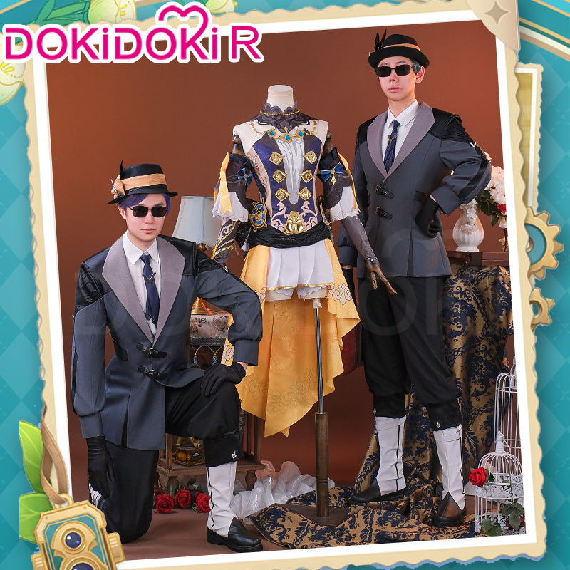 【Ready For Ship】【Clearance Sale】【Size S-4XL】【LAST BATCH】DokiDoki-R Game Genshin Impact Cosplay Spina di Rosula Butler Melus / Attendant Silver Costume Navia Fontaine