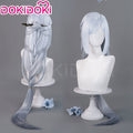 DokiDoki Game Genshin Impact Cosplay Shenhe Wig Frostflower Dew Lantern Rite 2024 Skin Long Silver Hair