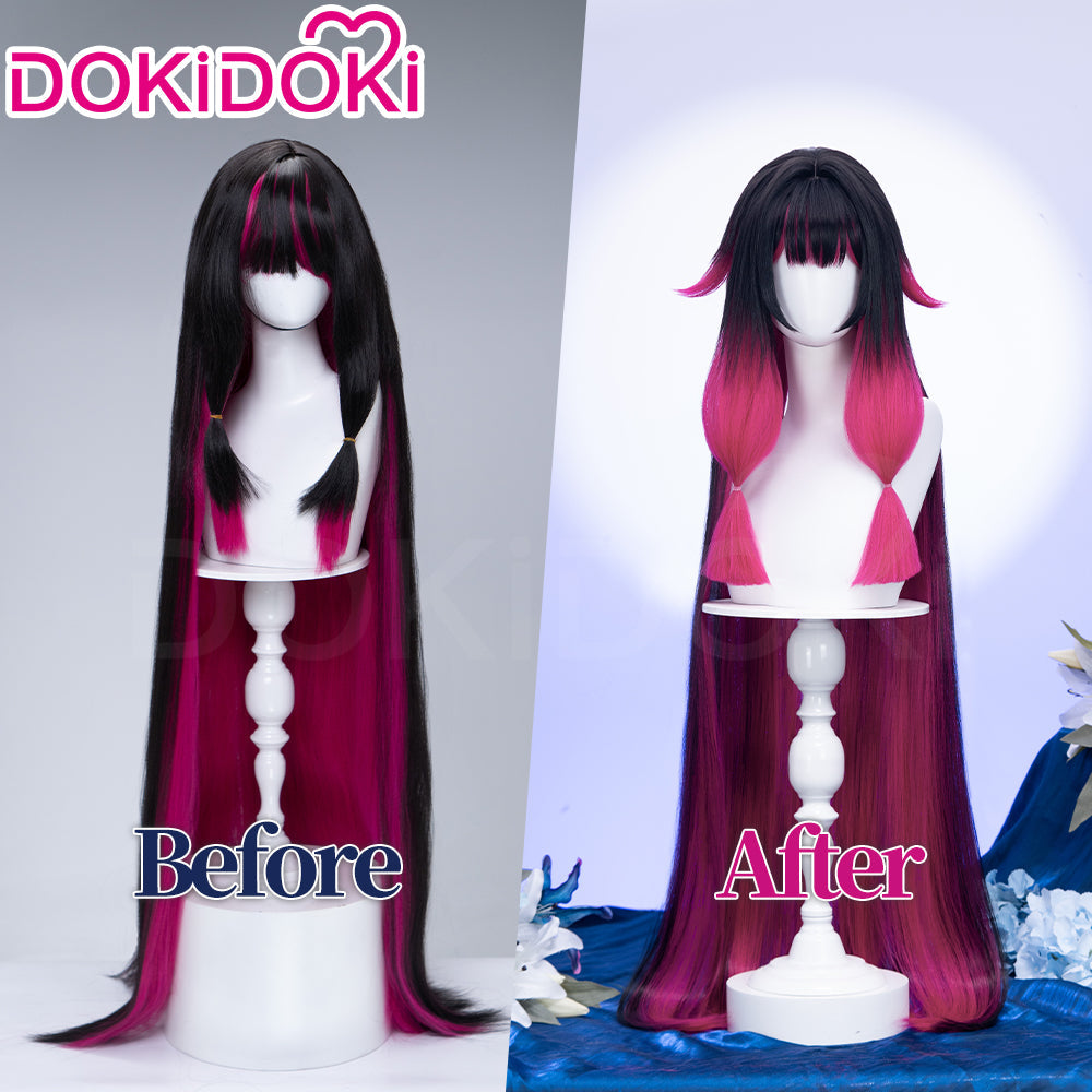 【Partially Ready For Ship】【120CM / 110CM】DokiDoki Game Genshin Impact Fatui Harbinger Cosplay Wig Cosplay Columbina Wig Long Straight