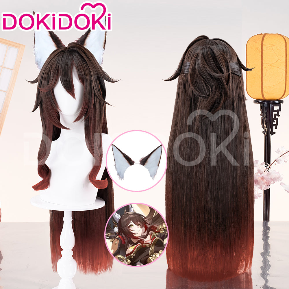 【Partially Ready For Ship】DokiDoki Game Honkai: Star Rail Cosplay Wig Tingyun / Ting Yun Fugue / Wig / Ear Brown