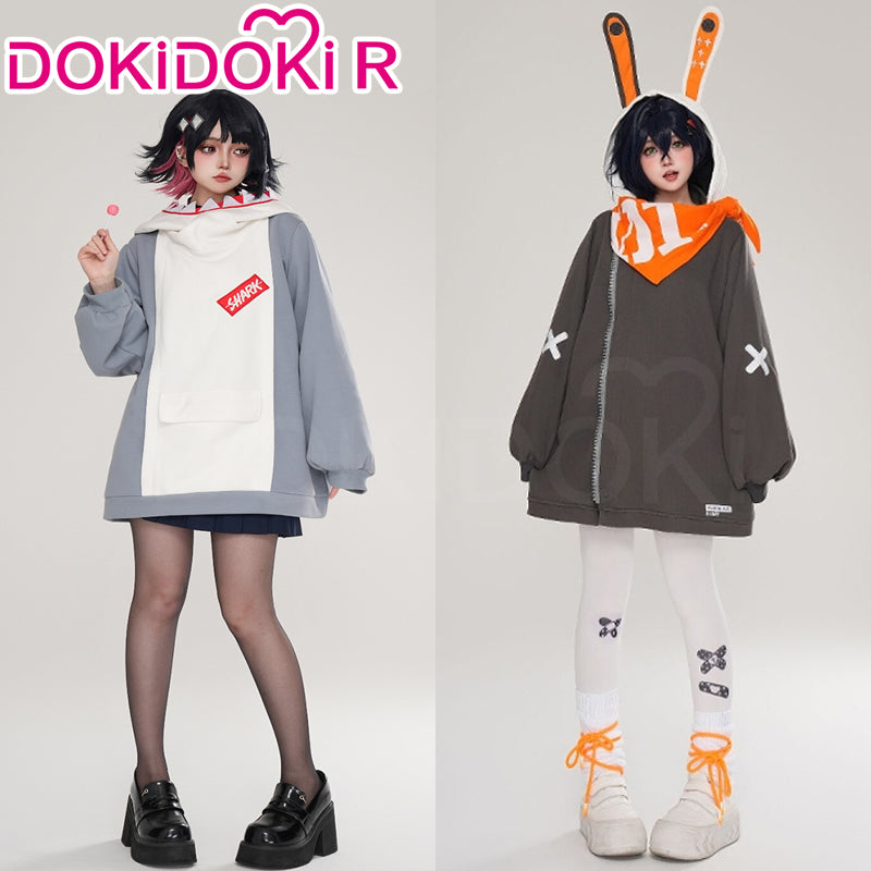 【Size S-2XL】DokiDoki-R Game Zenless Zone Zero Cosplay Bangboo Eous / Sharkboo Costume / Pnats Doujin Hoodie Coat Padded Jacket ZZZ Casual Wear
