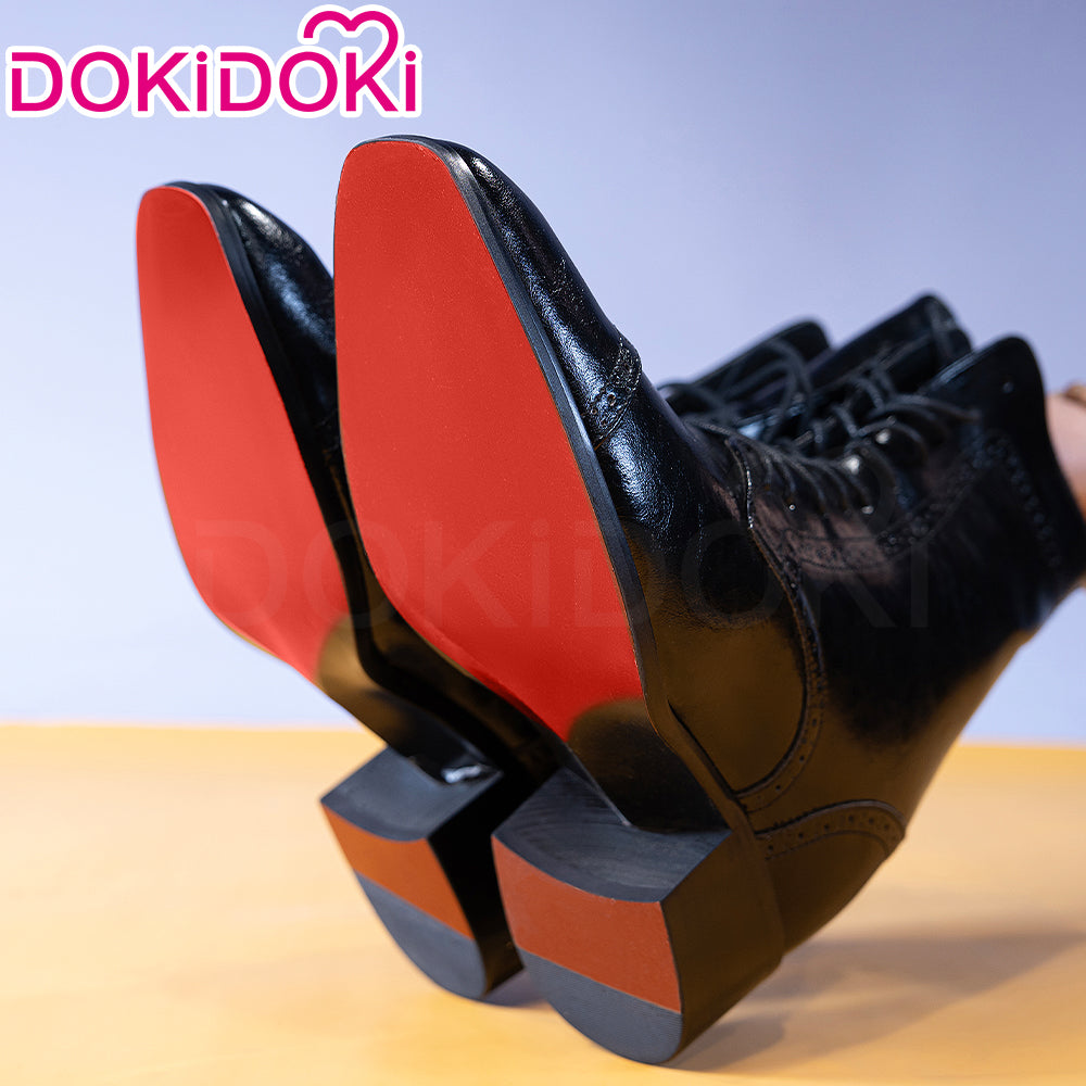 【EU Local Shipping】【15CM】DokiDoki Height Increasing Shoes / Elevator Shoes Black / Red Sole Bottom Leather Shoes