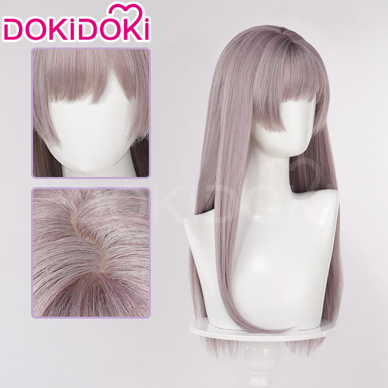 【Partially Ready For Ship】DokiDoki Game Love And Deepspace Cosplay Main Character Wig / Earrings /Ear Clips  Long Straight Pink/ Dark Green/ Black Hair Protagonist  MC