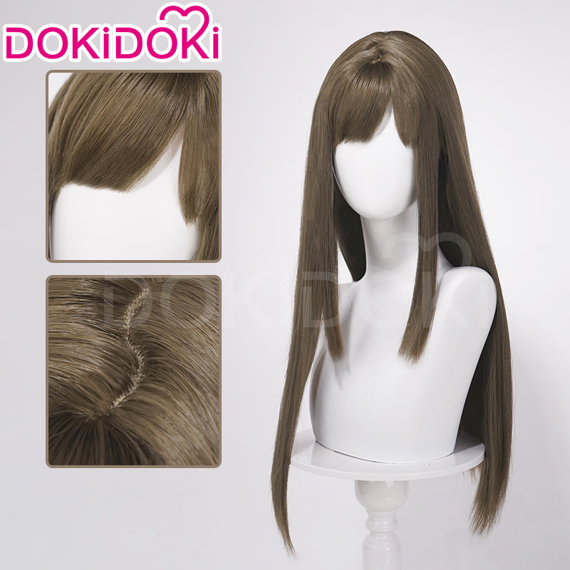 【Partially Ready For Ship】DokiDoki Game Love And Deepspace Cosplay Main Character Wig / Earrings /Ear Clips  Long Straight Pink/ Dark Green/ Black Hair Protagonist  MC