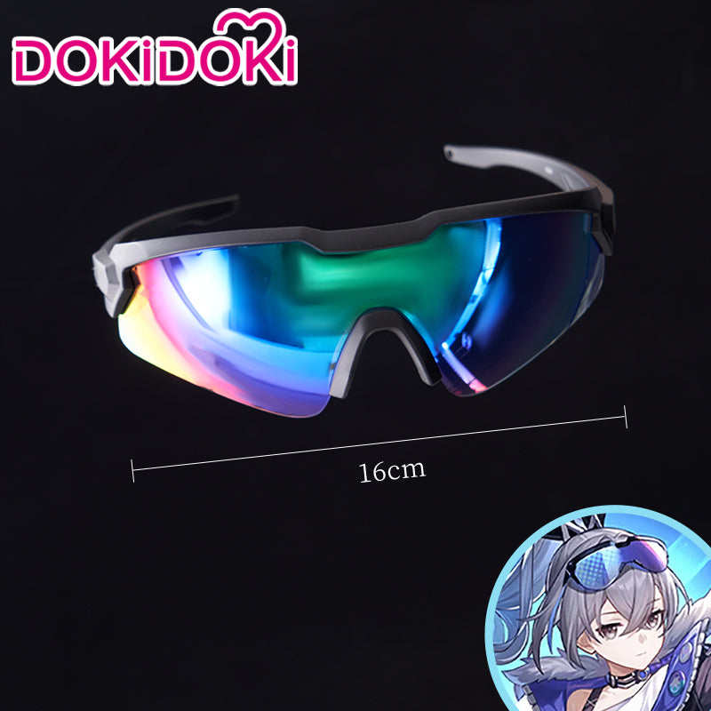 【Ready For Ship】DokiDoki Game Honkai: Star Rail Cosplay Silver Wolf / Silver Wolf LV.999 SP Wig Sliver Blue Gradient Pony Tail / Glasses / Ear Clip